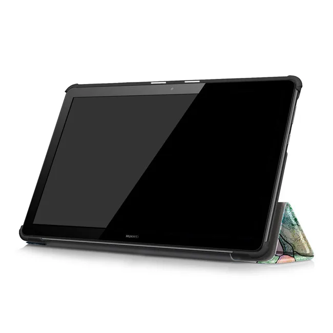 Чехол-подставка из искусственной кожи для huawei MediaPad T5 10 AGS2-W09 AGS2-L09 AGS2-L03 10," планшет+ 2 шт защита экрана