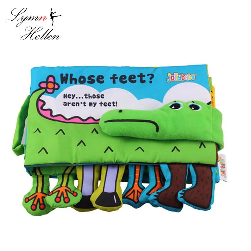 

Soft Baby Infant Cloth Book Non-Toxic Three Dimension stuffed cartoon Crocodile plush Animals Kids Early Learning development