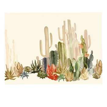 

Indian Mandala Tapestry Cactus Printed Beach Towel Wall Hanging Yoga Mat Bedspread Table Cloth Home Decoration RT99