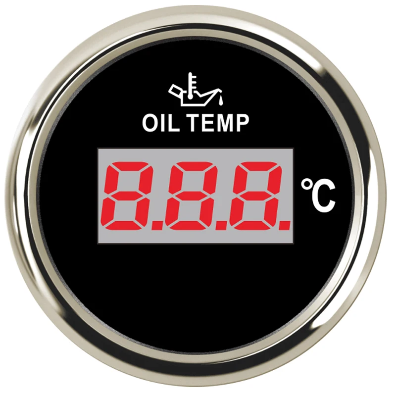" 52 мм Датчик температуры масла индикатор 50-150 градусов для авто мотоцикла автомобиля лодки яхты Цельсия 12 В 24 В светодиодный указатель