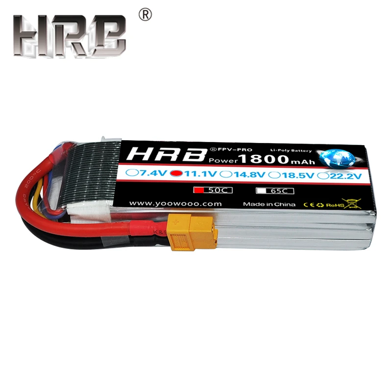 HRB 11.1 V 1800 mah 3 S XT60 EC5 يبو بطارية XT90 EC2 T عمداء JST RC أجزاء 50C ل FT012 سباق قارب سيارة طائرة المروحية طائرة بدون طيار FPV