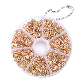 

1210pcs/box 4mm 5mm 6mm 7mm 8mm Jump Rings Lobster Clasps 7 grids/box DIY Jewelry Findings Making Supplies Wholesale