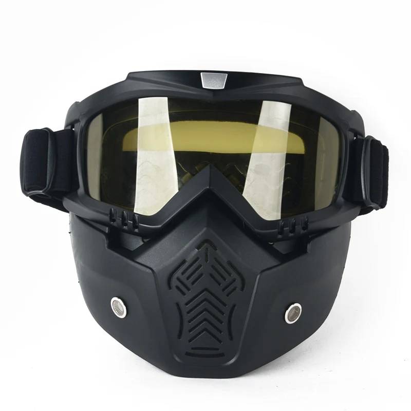 Modular Riding Modular Goggles Face Mask Helmet Sports Safety Detachable Shield Breathable