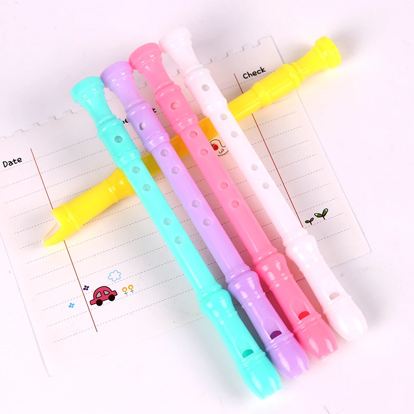 

Creative Stationery Student Pen Candy Colors Flute Gel Pen 0.38mm Full Needle Black Ink Pen Office School Supplies