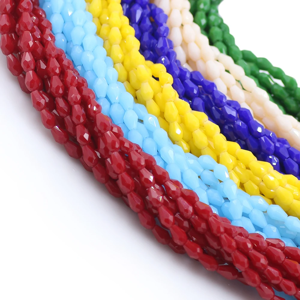 Бусины капли из хрустального стекла 3 Х5 мм 95 шт./лот|beads for diy|faceted beadsdrop beads |