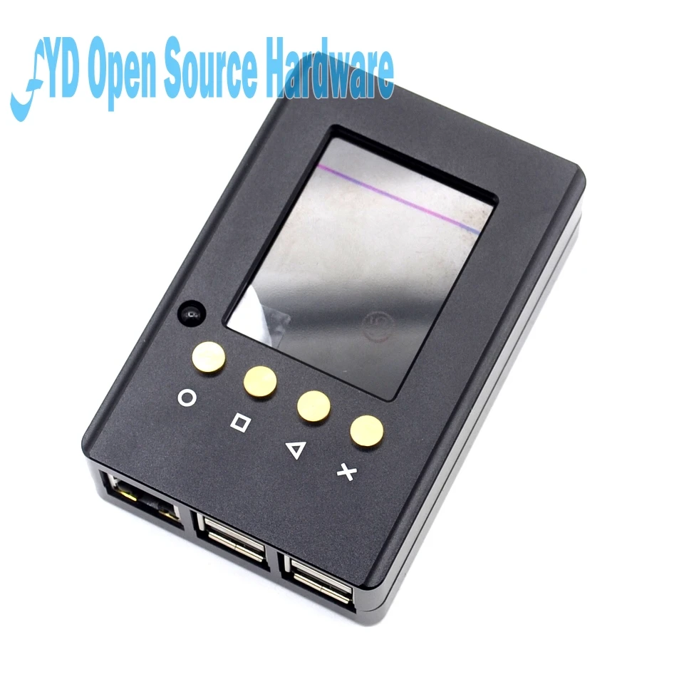 Aluminum CNC Box with 2.2 TFT Screen 2.0 Metallic Portable Kit Upgrade for Raspberry Pi 3B