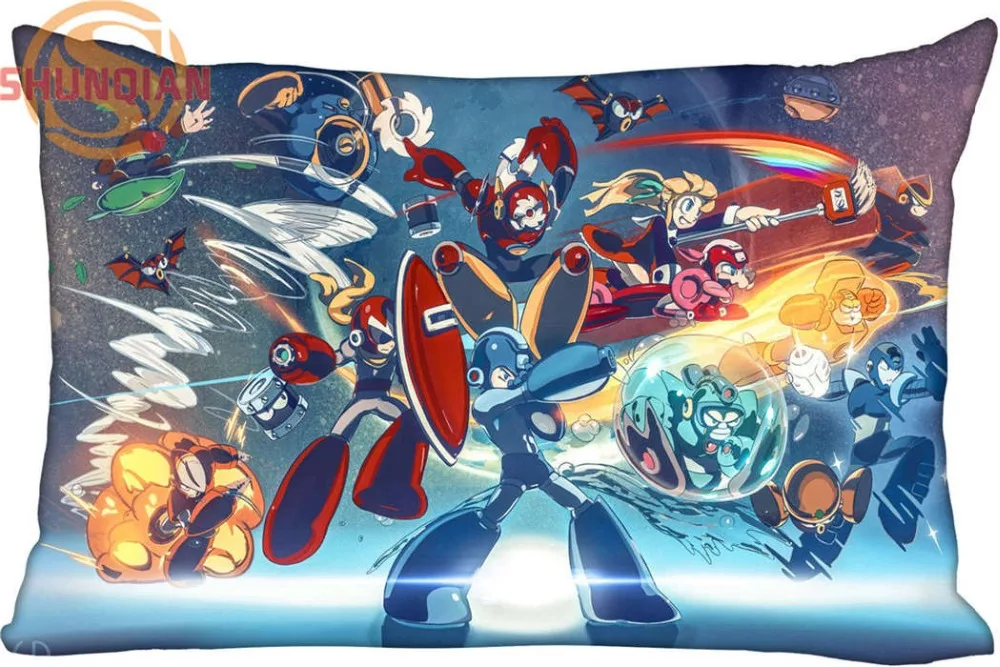 Новинка наволочка Megaman на молнии Размер чехла 45x35 см 40x60 45x75 50x75 (две стороны) | Дом и