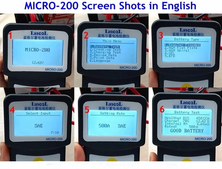 Original LANCOL Micro-200 12V Car Battery Tester Diagnostic Tool Digital Battery Analyzer