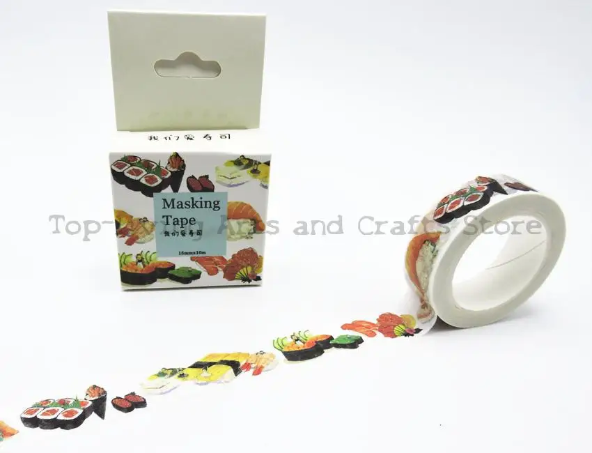 

Sushi Printing Washi Tape 10M Length Kawaii Scrapbooking Tools Japanese Stationery Quality Scrapbook