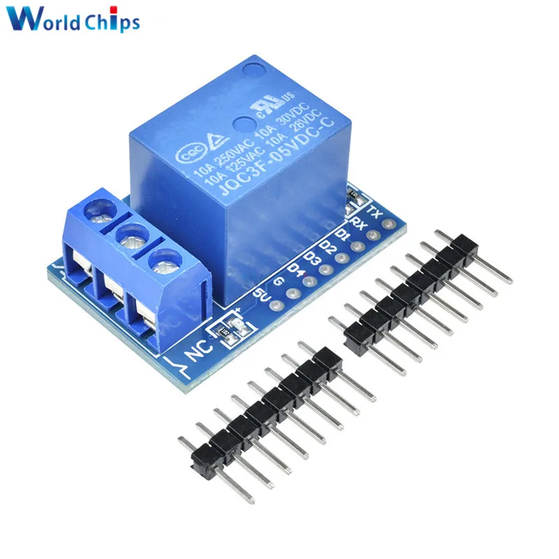 Релейный Щит для Wemos D1 один канал мини модуля реле платы разработки Arduino ESP8266 1