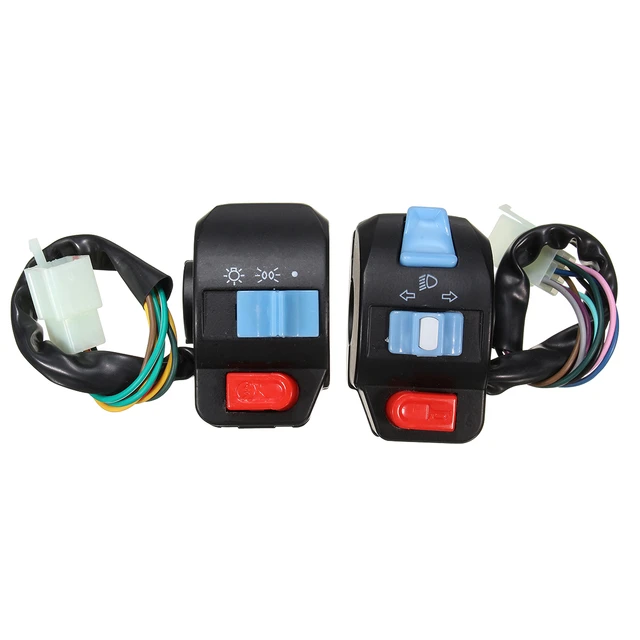 Universal Waterproof Motorcycle Handlebar Switches Controller Motorbike Horn Button Turn Signal Electric Fog Lamp Light Start