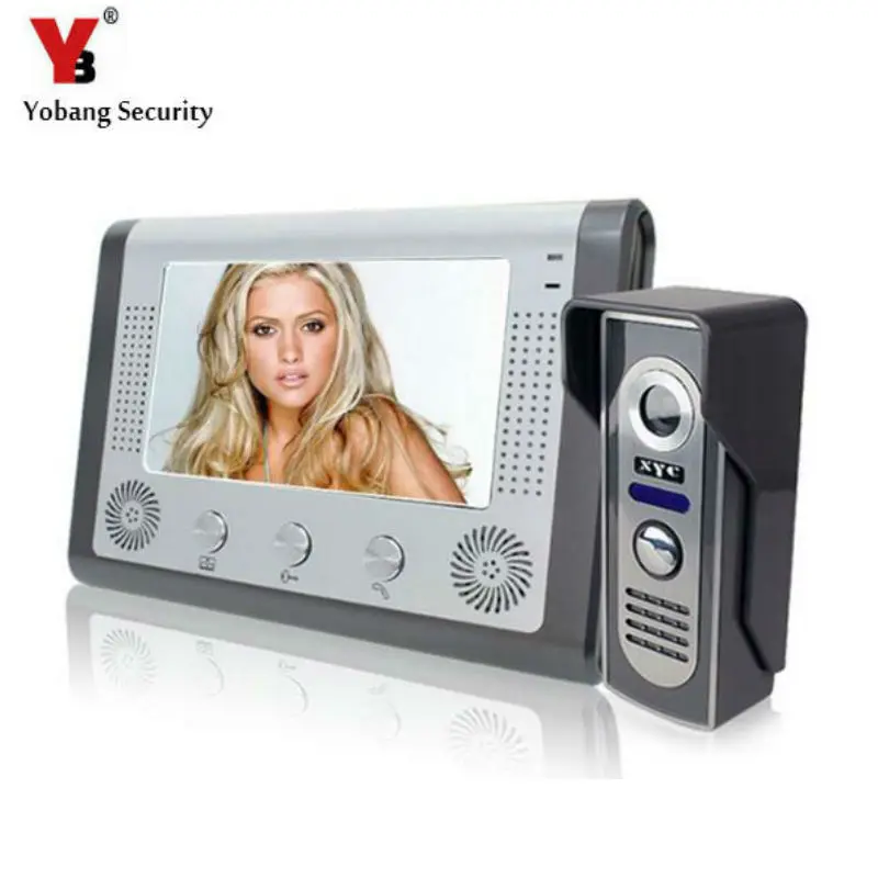 

Yobang Security 7 Inch Door Intercom TFT Touch Screen Color Video Door Phone Night Version Intercom System Video Intercom