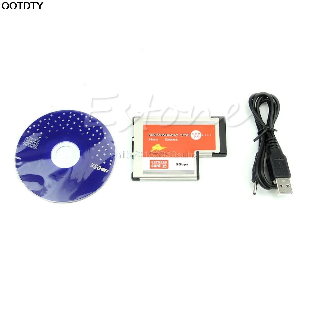 2 Port USB 3.0 EXPRESSCARD Expansion Card for Laptop New