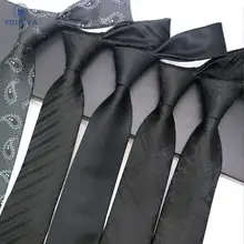 Роскошные мужские галстуки 8 см, цветные Черные Полосатые однотонные цветочные шелковые галстуки, жаккардовые тканые галстуки для мужчин, формальный галстук для свадебной вечеринки