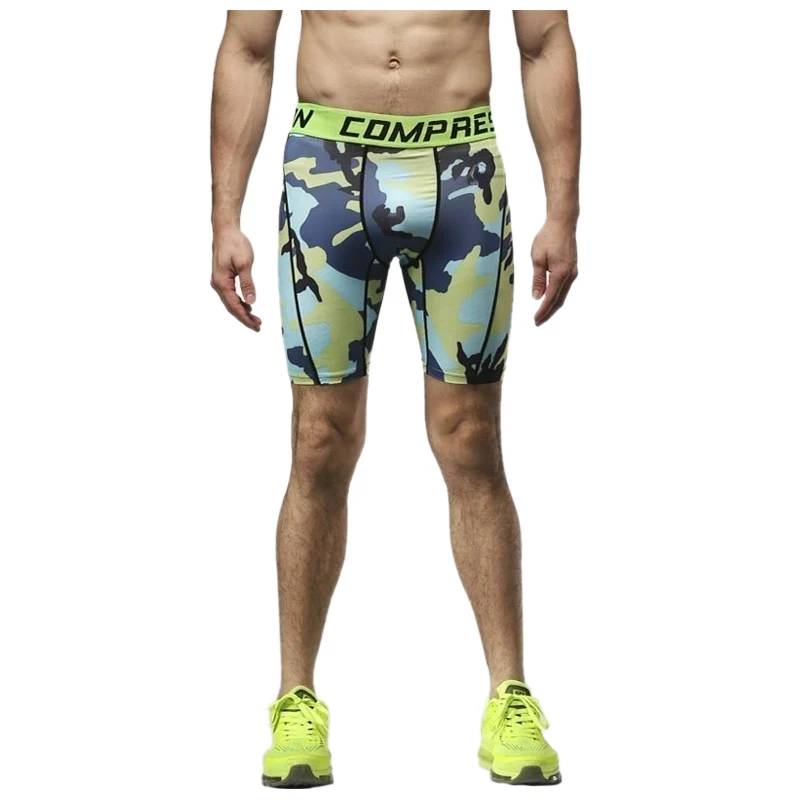 Sport Mens Basketball Tight Compression Shorts Gym Fitness Clothing