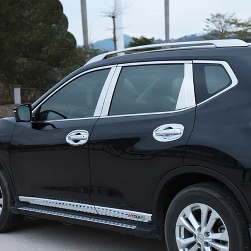 6 шт. накладки на столб для окон Nissan x Trail t32 Rogue 2014 2015 2016 2017|Хромирование| |