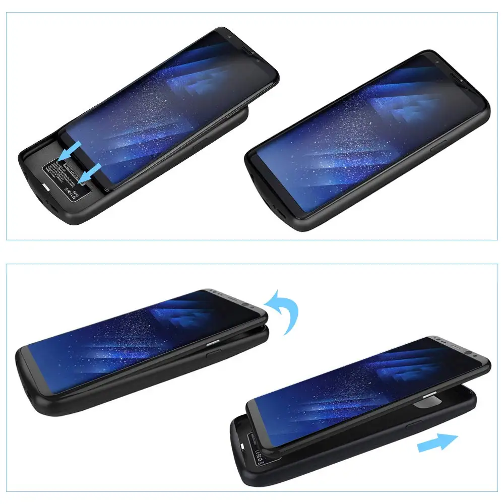 Ext power Чехол для мобильного телефона, внешний аккумулятор, перезаряжаемый чехол для samsung Galaxy S8 Rondaful, чехол для samsung Galaxy Note 9