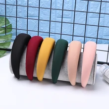 Толстые бархатные женские повязки для волос аксессуары головная повязка модные головные уборы широкие пластиковые ленты для волос для женщин Прямая