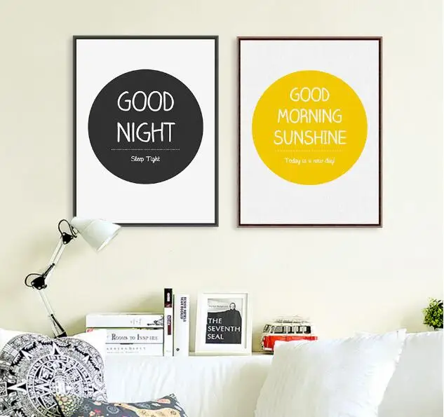 Modern Abstract GOOD NIGHT Canvas Prints Poster Canvas Printings Wall
