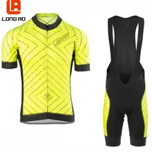 Длинные Ао человек в виде геометрических фигур 4-Цвет Спорт Велоспорт Джерси MTB велосипед Джерси быстросохнущая дышащая Велоспорт Флуоресцентный Велоспорт Джерси