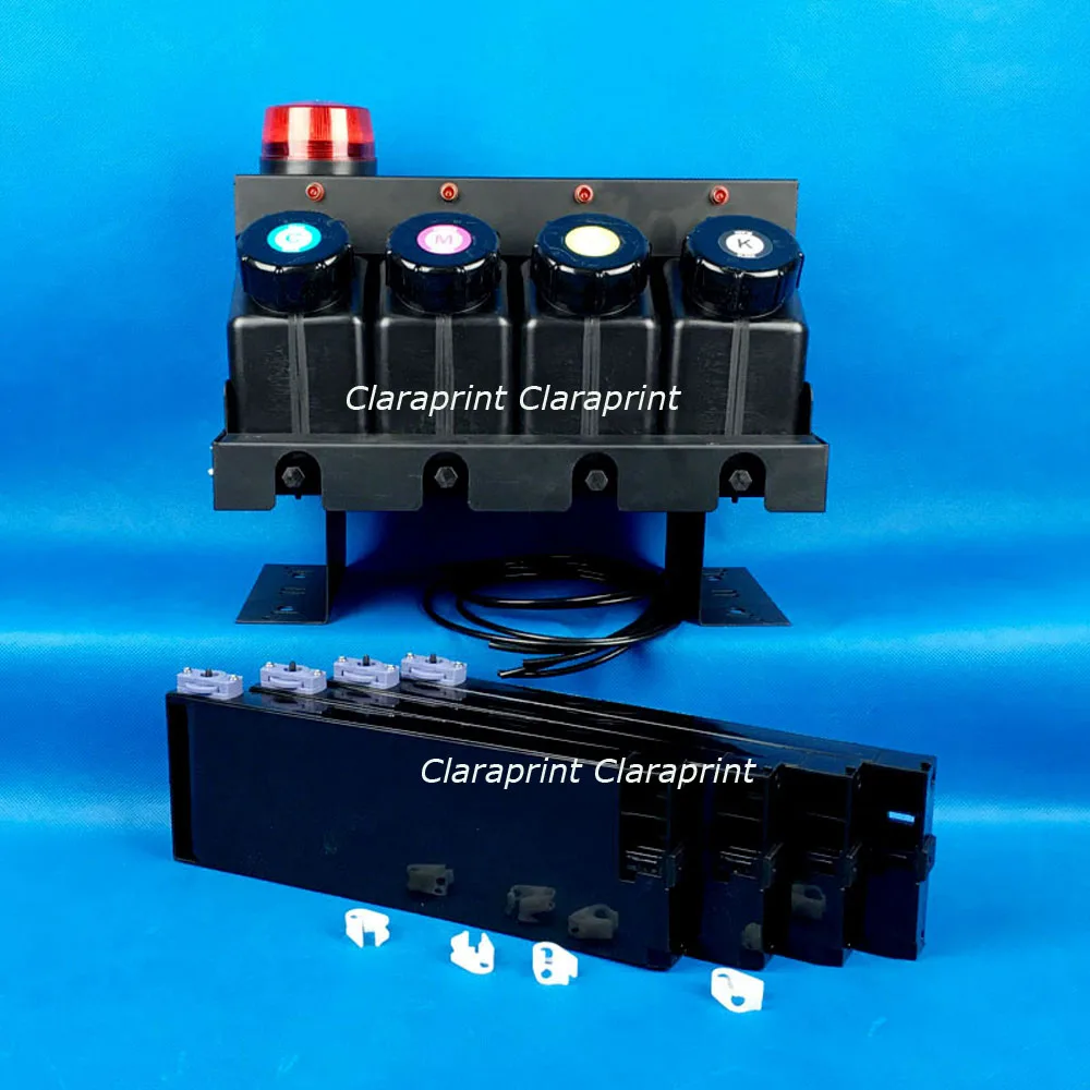 

(4 Barrels + 4 Ink Cartridges) UV Bulk Ink System for Roland Mutoh Mimaki printer Continuous Ink Supplier System CISS with Alarm