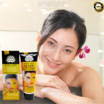 

Deep Moisturizing Tighten skin Whitening Face Mask 24K Gold Collagen Skin Care Essence Facial Mask Powder 120g/Bottle On sale