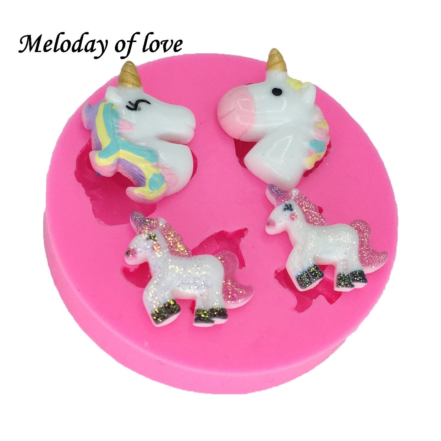 

1Pcs Animals Cartoon Horse unicorn silicone mold cake decorating tools Fondant chocolate moulds Sugarpaste Craft Bakeware DY0007