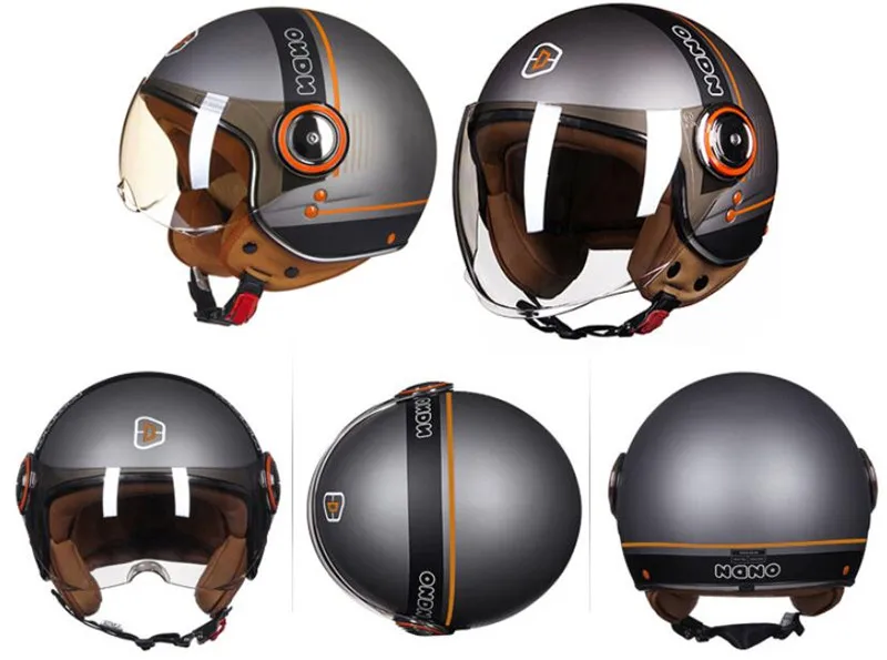 BEON мотоциклетный шлем Chopper 3/4 с открытым лицом винтажный мото Casco Capacete скутер