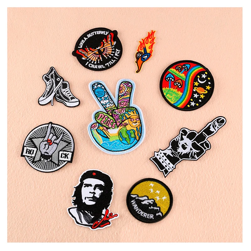 2018 Cool Personalise Patches Shoes Butterfly Iron On Patch Fabric