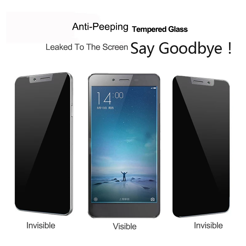 Anti Peeping Glass For Xiaomi Mi 8 6 A1 Secret-proof Screen Protector A2 5X 6X MIX 2S MIX2 Note 3 Mi8 SE Privacy Film Tracking | Мобильные