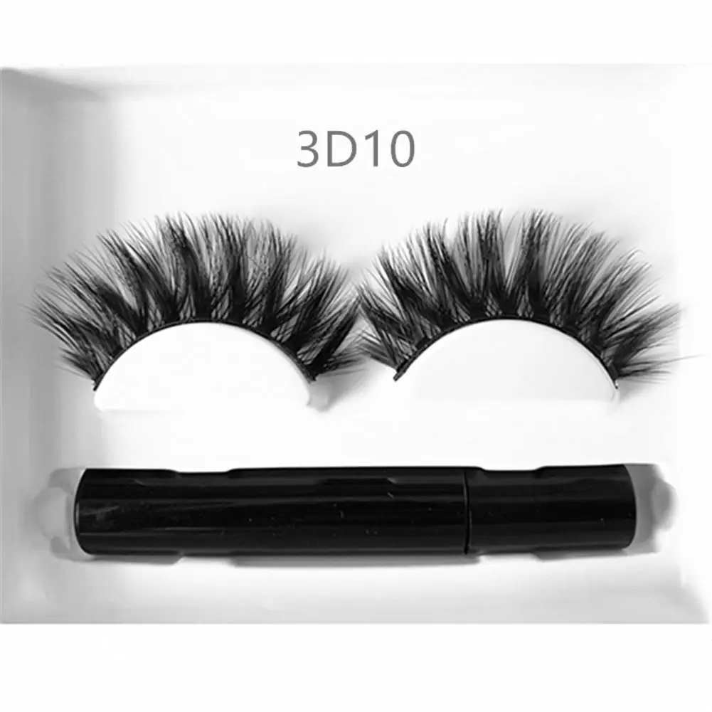 5ml Magnetic Eyeliner With False Eyelashes Set Gel Free Self- Adhesive Waterproof Liquid Eyeliner Makeup Set Natural Eyelashes - Цвет: 3D10