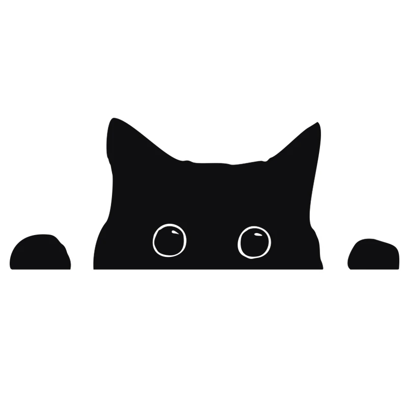 

CK2800#30*12cm Cat peeping funny car sticker vinyl decal silver/black car auto stickers for car bumper window car decorations