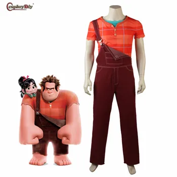 

Cosplaydiy Wreck-It Ralph Ralph Breaks the Internet Cosplay Costume Adult Men Halloween Costumes Outfit Custom Made