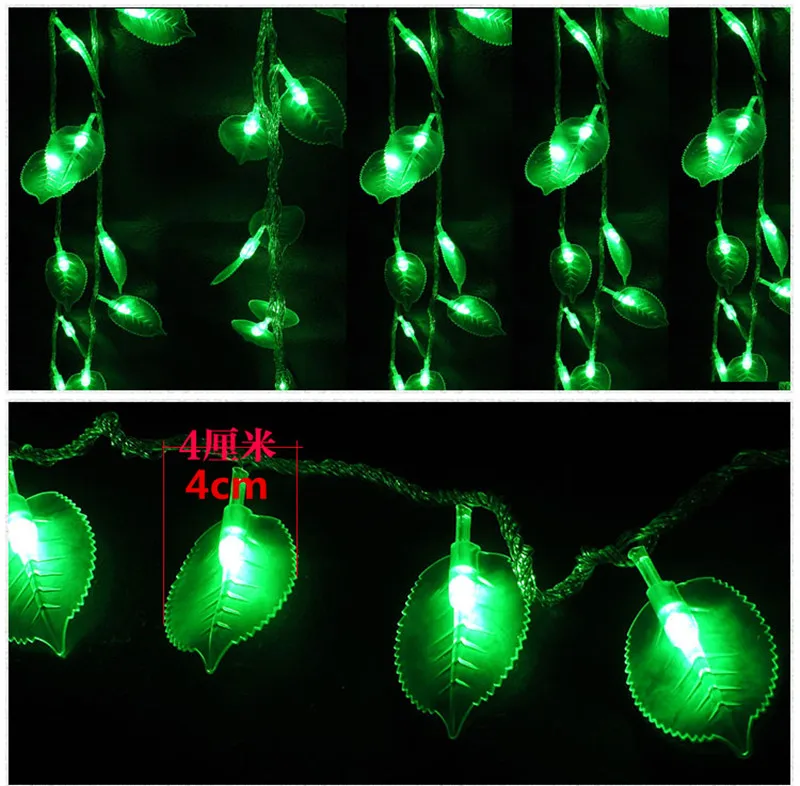 Инженерное освещение двора дерево декоративные светодиодные фонари водонепроницаемый открытый светодиодный светильник на солнечной батарее веревка лист формы, 10 м Длинные