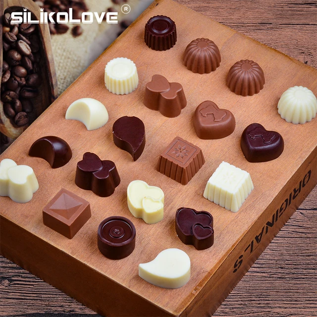 SILIKOLOVE 3D Chocolate Mold Silicone Chocolates Molds for Baking