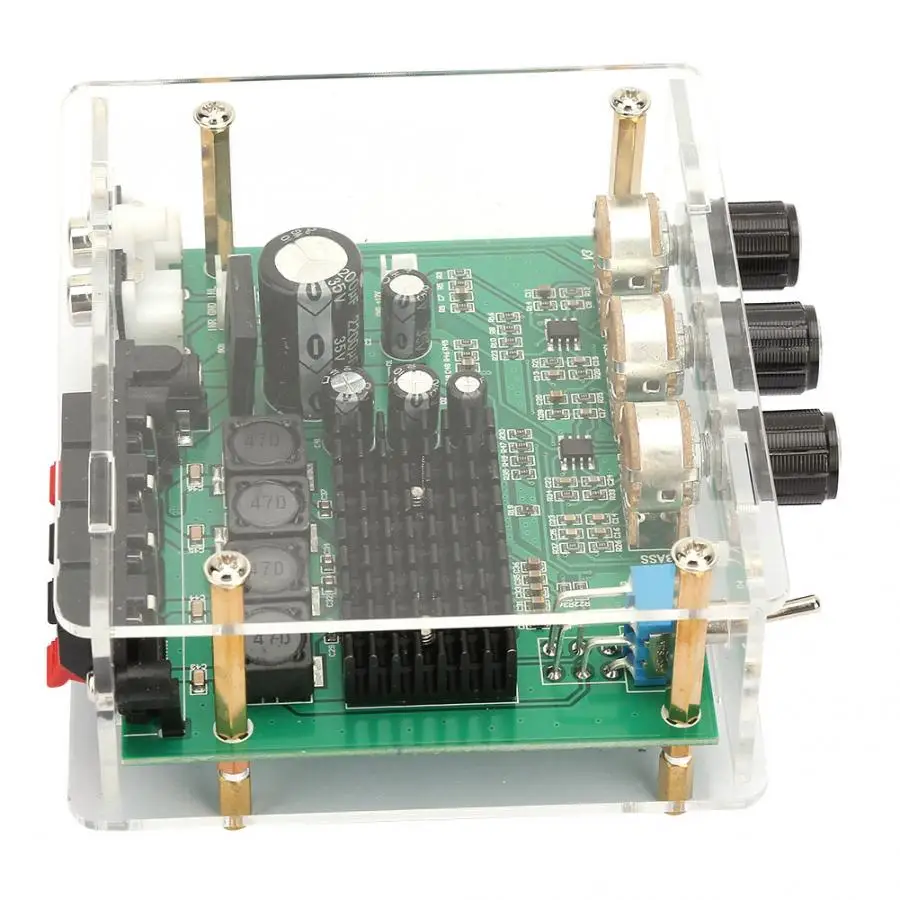 AC12 17V/DC 12 24V AMP модуль 80W * 2 двухканальная плата цифрового усилителя звука|Детали и
