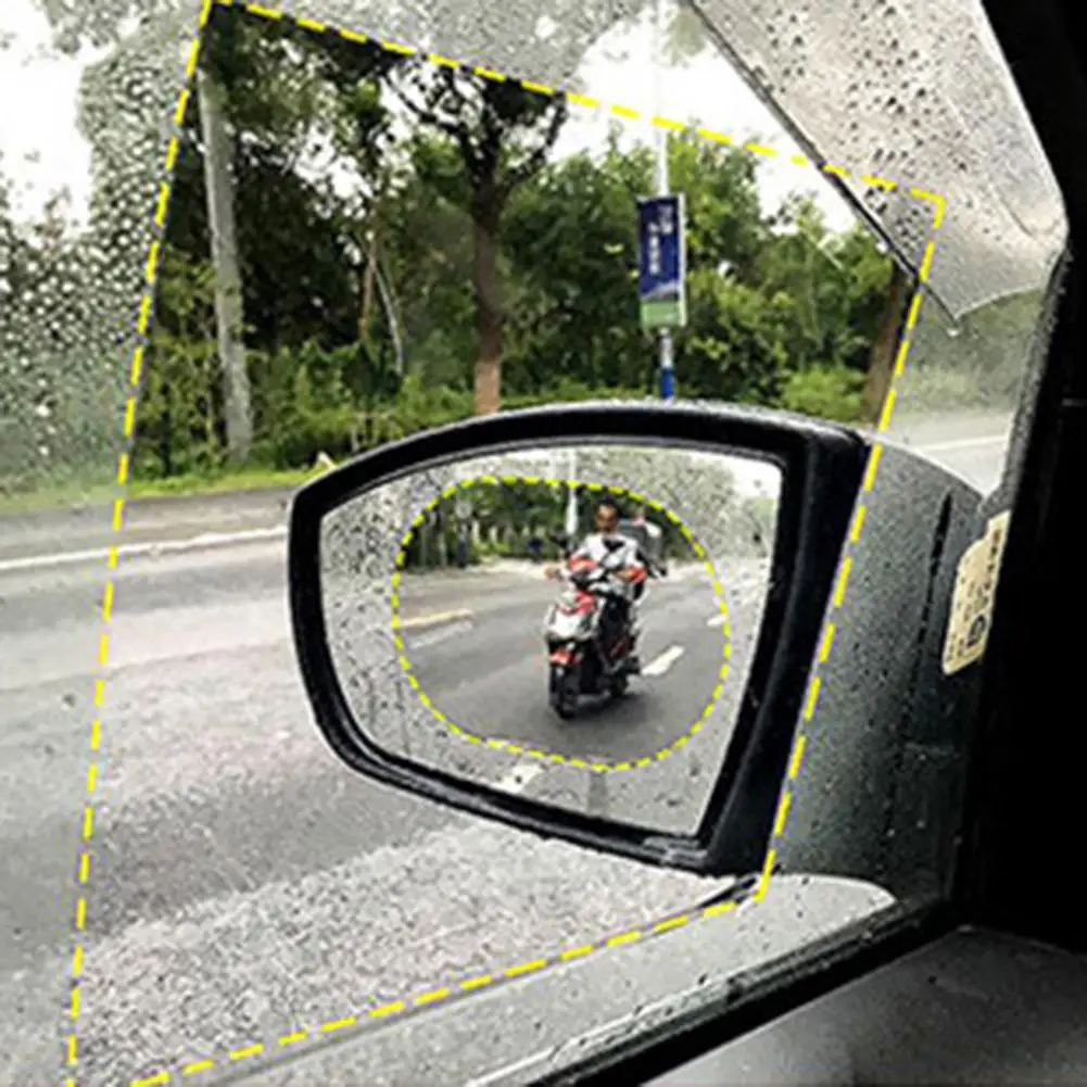 Автомобильная зеркальная защитная пленка заднего вида противотуманное стекло прозрачная непромокаемая зеркальная защитная пленка заднего вида 2 шт. автомобильные аксессуары