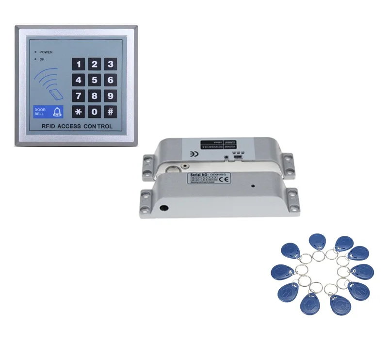 

125KHz RFID Proximity Gate Door Entry keypad with electric door lock 10 tags