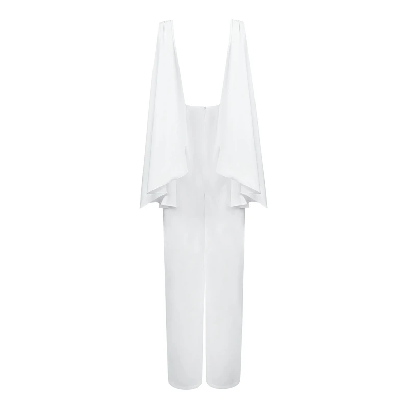 Large Bqueen Lâche De Pantalons Col 2019 Réservoir Nouveau Rond Combinaisons Dos Décontracté Nu Mode Jambe AqA4rwz