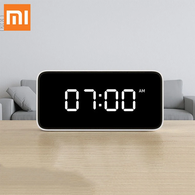 

Xiaomi Xiaoai Smart Alarm Clock Voice Broadcast Clock Gateway Table Desktop Clocks Automatic Time Calibration Mijia Mi Home App