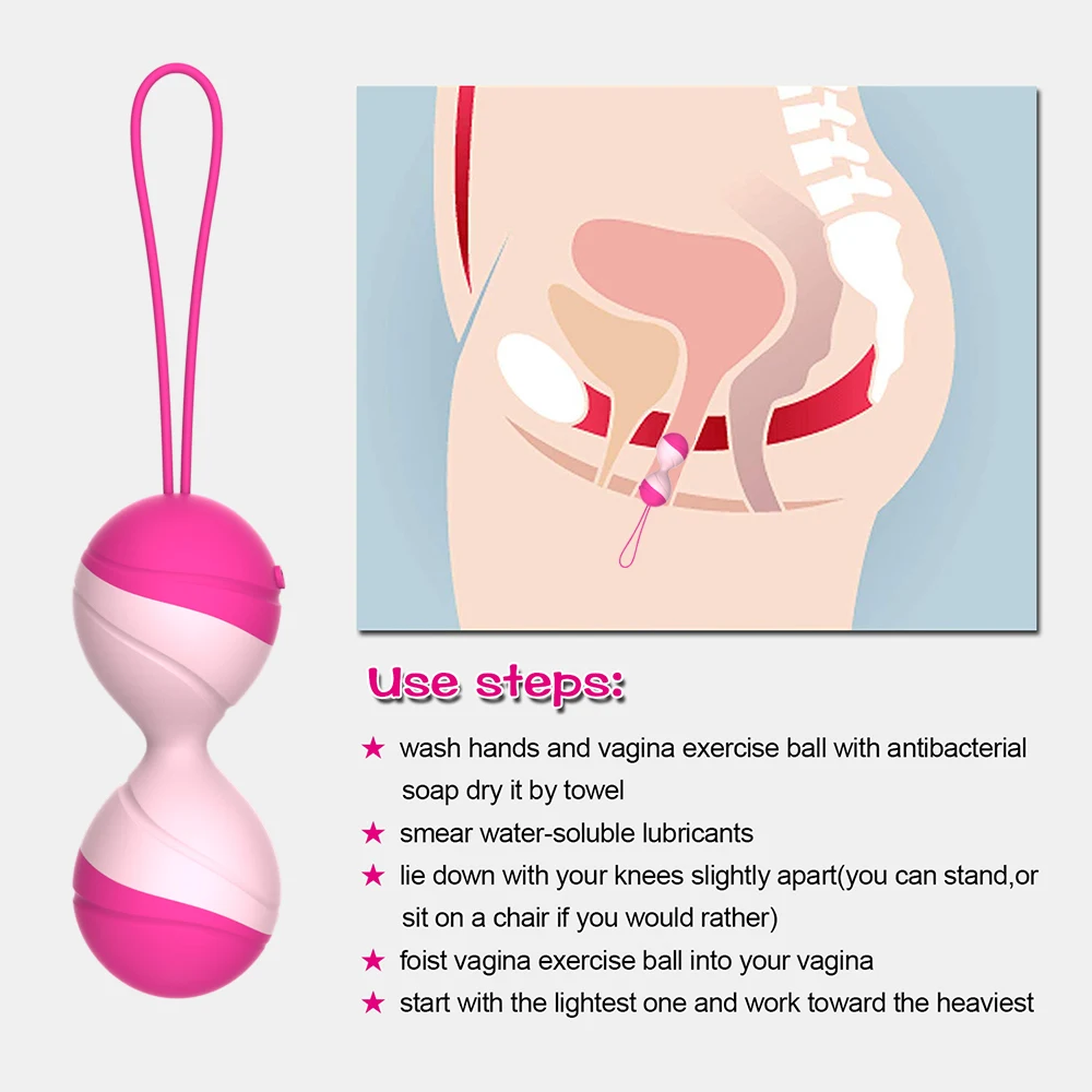 Safe Silicone Smart Ball Kegel Ball Vibrator For Women Vagina Tighten Exercise Sex Machine Vagina Geisha Ball Trainer Adult Toy
