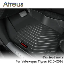 Atreus 1 комплект TPE автомобильный коврик для ног для Volkswagen Tiguan 2010 2011 2012 2013 водонепроницаемые аксессуары для ковров