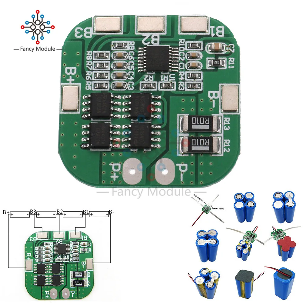 

4S 14.8V / 16.8V 20A Peak Li-ion BMS PCM Battery Protection Board BMS PCM for Lithium LicoO2 Limn2O4 18650 LI Battery Module