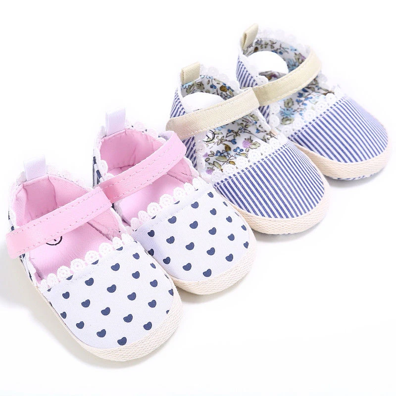 Обувь для новорожденных девочек; обувь для малышей; мягкие полосатые для малыша с бантом; сезон весна-лето-осень; обувь для девочек 0-18