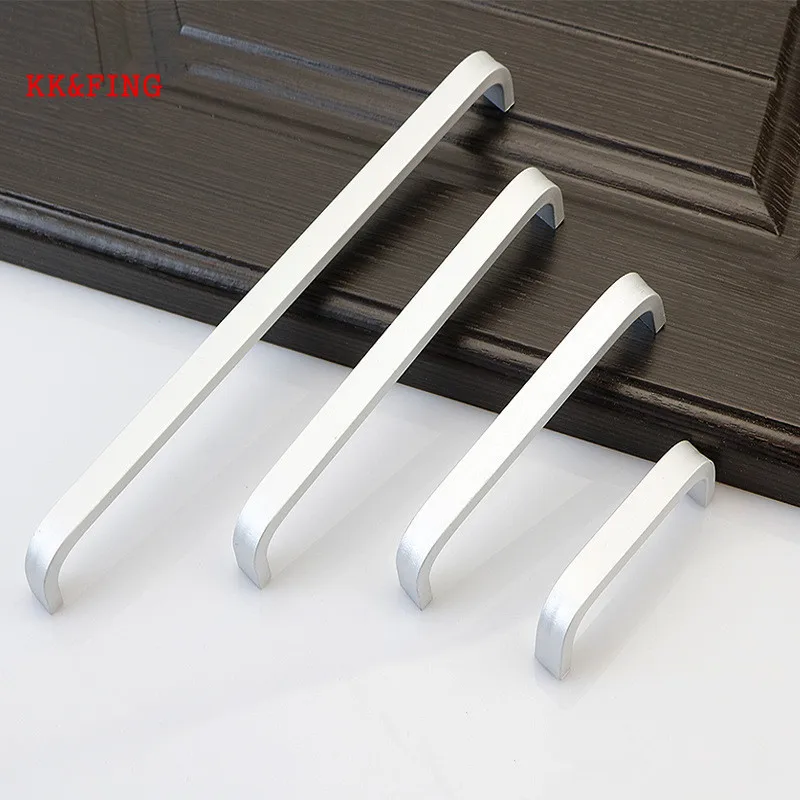 

KK&FING 1PCS Aluminum Door Handles Simple Drawer Pulls Wardrobe Closet Kitchen Cabinet Knobs and Handles Furniture Hardware
