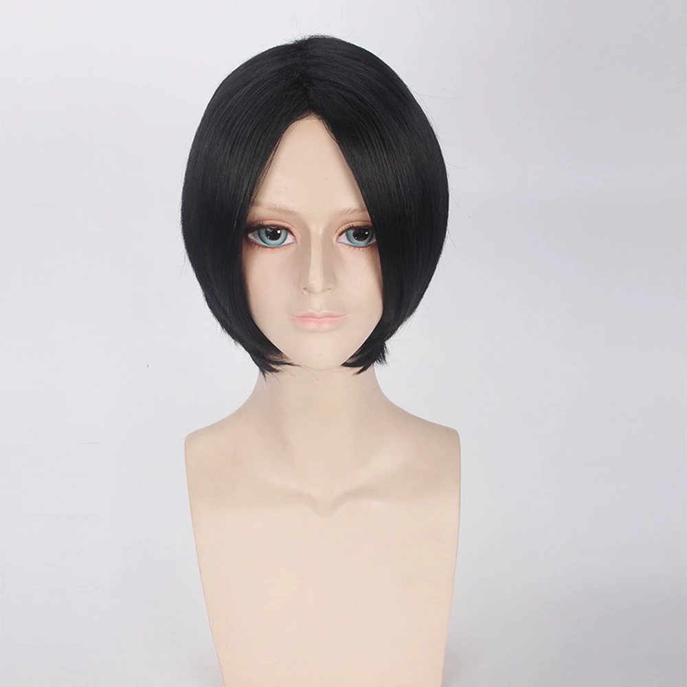  Anime Hoozuki no Reitetsu HOZUKI Short Black Wig Cosplay Costume Nana Middle Part Synthetic Hair Wi