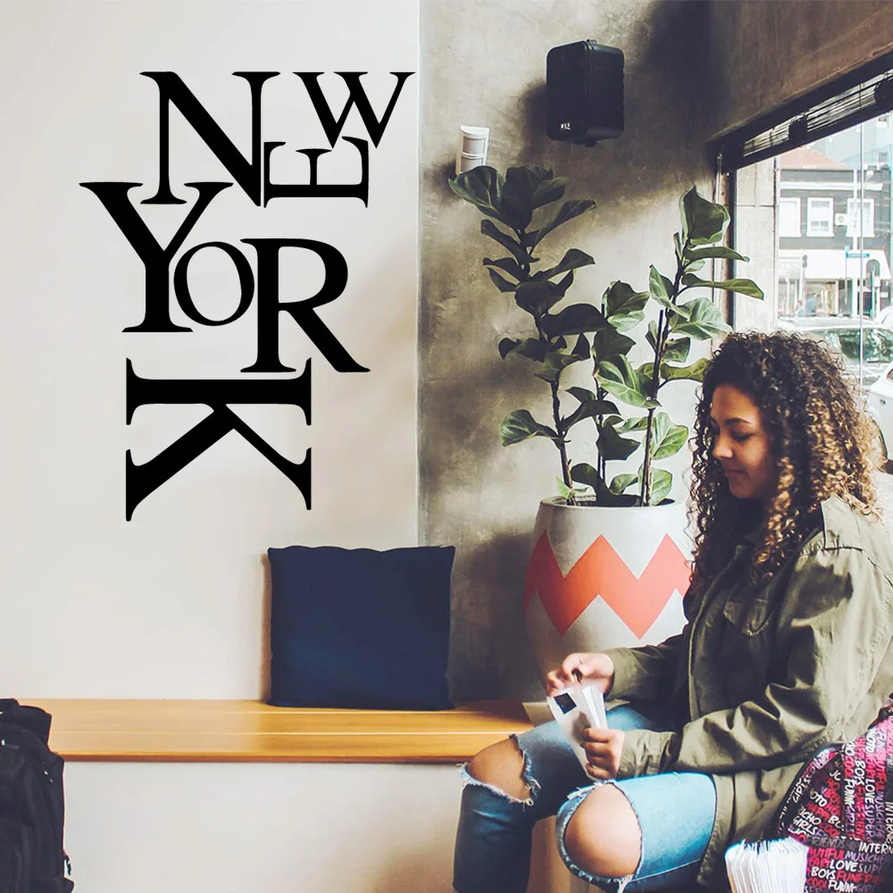 

Romantic New York Wall Stickers Home Decor Girls Bedroom Sticker For Children's Room Wall Decoration Murals