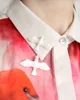 Broche Vintage blanche en forme d'hirondelle pour femmes, accessoire à la mode, en acrylique, avec animaux, colombe, oiseaux, tendance 2022 ► Photo 3/4