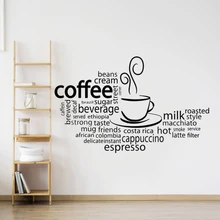 Cafe Wall Decals Removable Coffee Style Wall Sticker Restaurant Cafe Shop Decoration Removable Kitchen Murals AY1778 Cafe Wall Decals Removable Coffee Style Wall Sticker Restaurant Cafe Shop Decoration Removable Kitchen Murals AY1778
