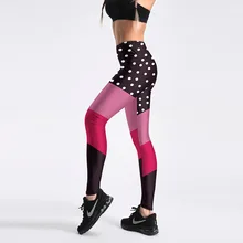 JIGERJOGER весенние черные в горошек розовые цветные леггинсы с 3D принтом женские штаны для бега фитнес спортивные джеггинсы для бега